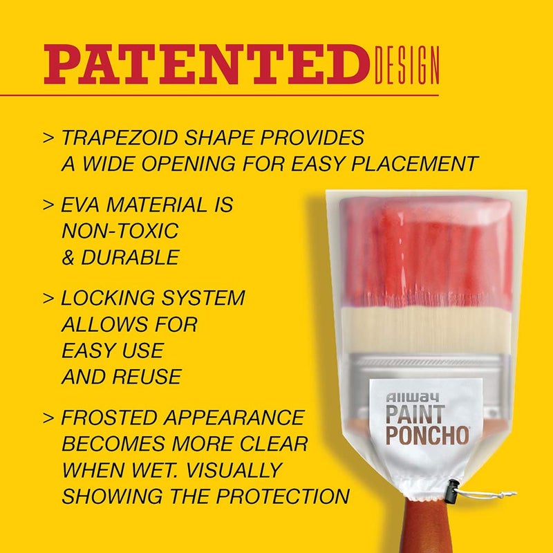 Allway Paint Poncho pon-br Paint Poncho, Clear, 5 Pack - Image 2